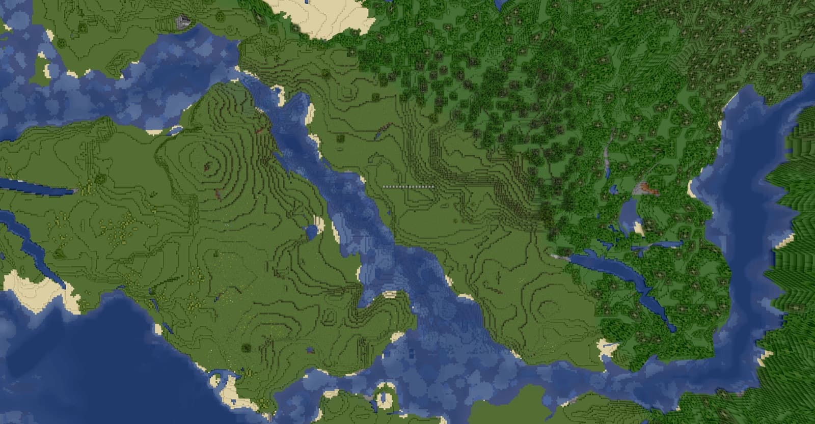 Overhead view of the season 1 continent