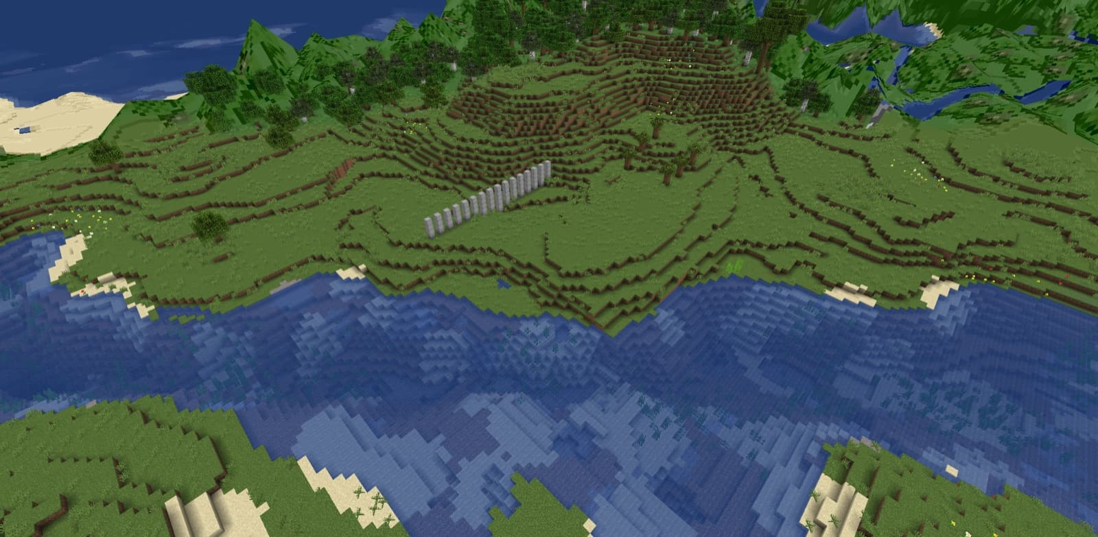 Spawn territory — the signature wall on the hillside